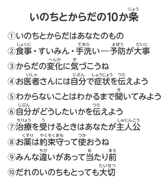 いのちとからだの10か条